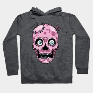 Pink Crazy Skull Hoodie